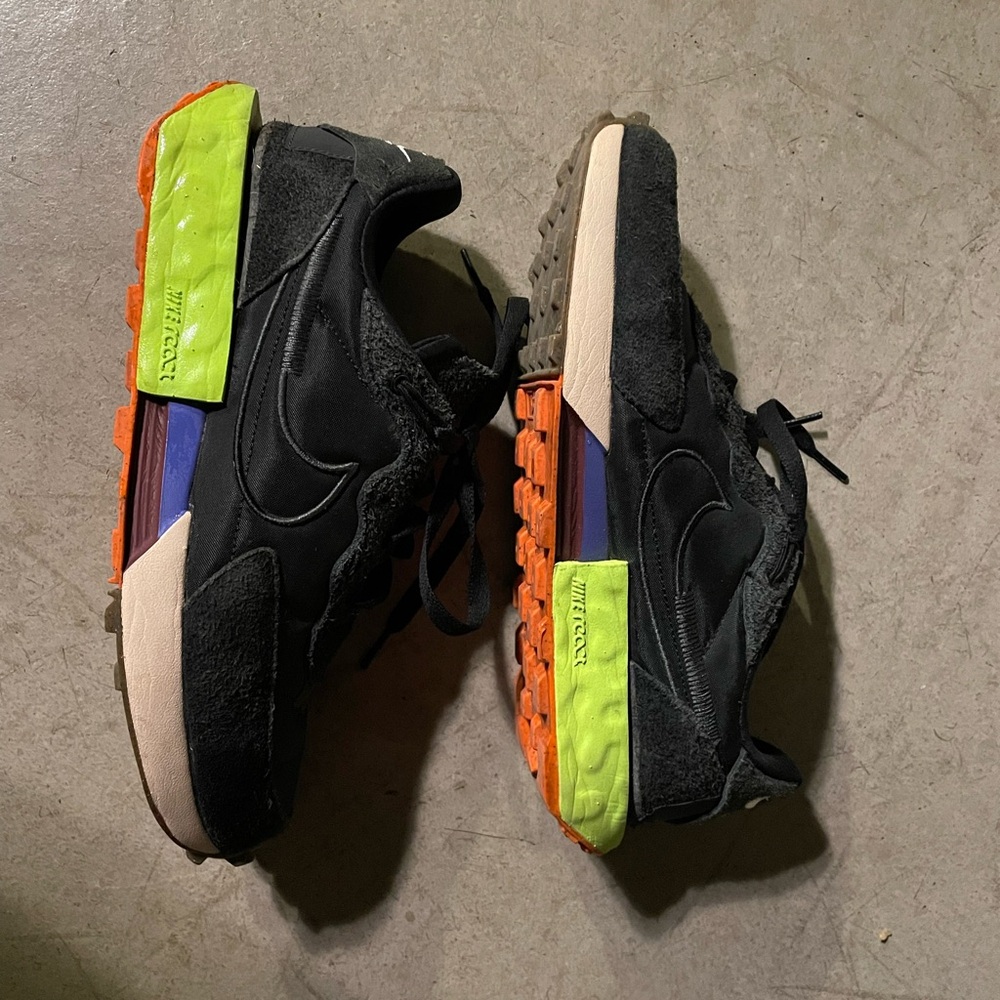 NIKE React Black Sneakers with Neon Accents
